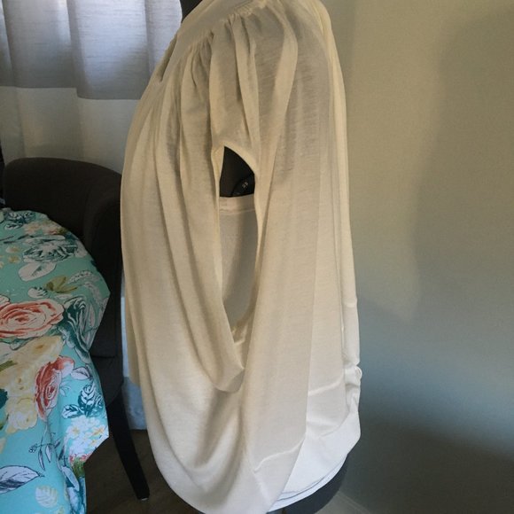 Joie Soft Ivory Silky Top - Picture 4 of 5